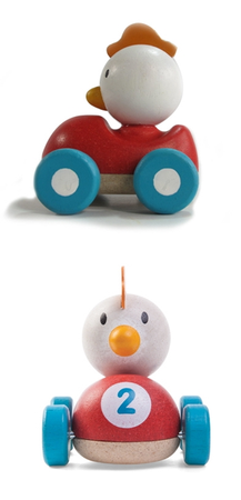 Drewniana wyścigówka kurczak, Plan Toys®