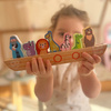 Tooky Toy Drewniana Arka Noego + Książeczka z Zagadkami