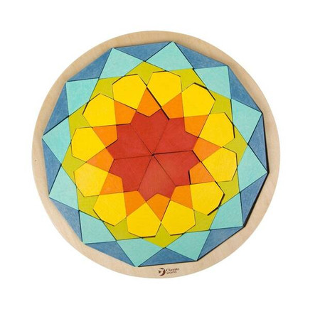 CLASSIC WORLD Układanka Montessori Mozaika Tangram Wzory Kształty i Kolory