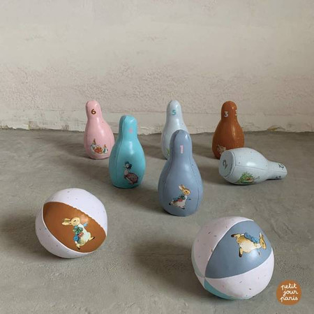 Kręgle do zabawy dla dzieci, Królik Piotruś | Petit Jour Paris®