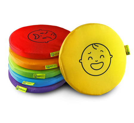 Poduszki edukacyjne zestaw Emocje 6szt Ekoskóra