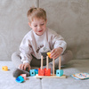 TOOKY TOY Drewniana układanka sześcienna Krab Pastelowy