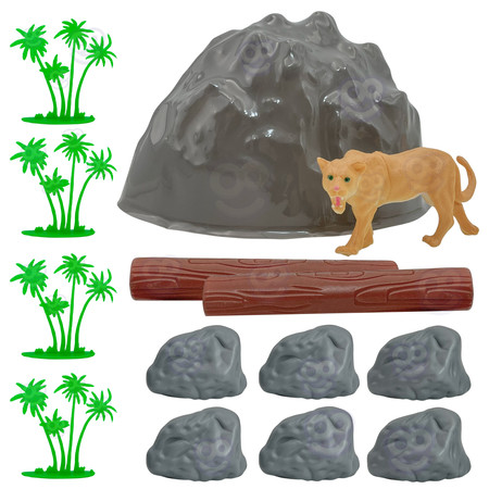 WOOPIE Zestaw Figurki Zwierzęta Safari 34 szt.