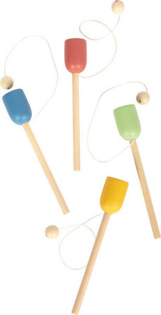 Gra zręcznościowa Złap piłeczkę Zestaw 4 kolorów Small Foot 12609 zabawki drewniane