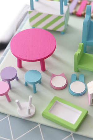 Zestaw kreatywny sypialnia meble do domku dla lalek, zabawka, dzieci Lundby