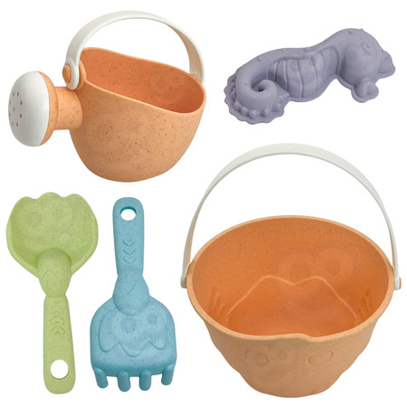 WOOPIE GREEN Zestaw do Piasku Wiaderko Wywrotka 8 el. BIODEGRADOWALNY ORGANICZNY MATERIAŁ