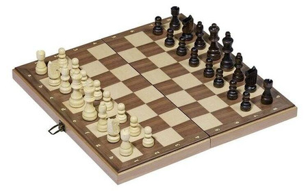 Szachy w drewnianej skrzynce na zawiasach II 56922-Goki, gry logiczne