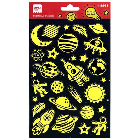 Naklejki świecące w ciemności Apli Kids - Kosmiczna przygoda