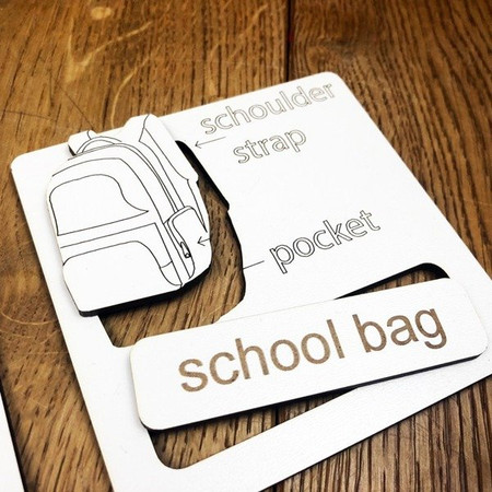 Układanka tematyczna do nauki angielskiego - School