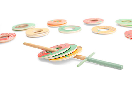 BS Toys, drewniana gra zręcznościowa Łap owoce