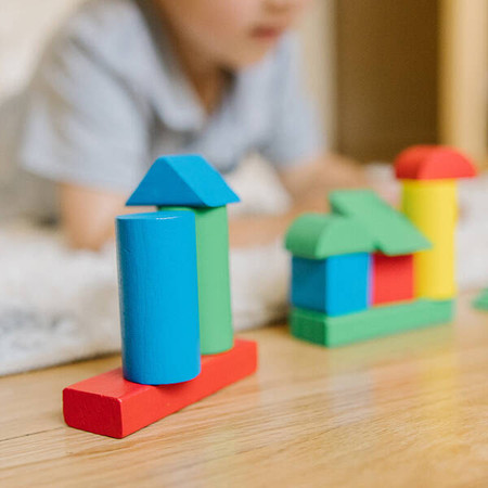 Klocki dla dzieci drewniane kolorowe Melissa and Doug