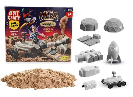ART CRAFT Misja na Marsa - zestaw kreatywny z piaskiem kinetycznym