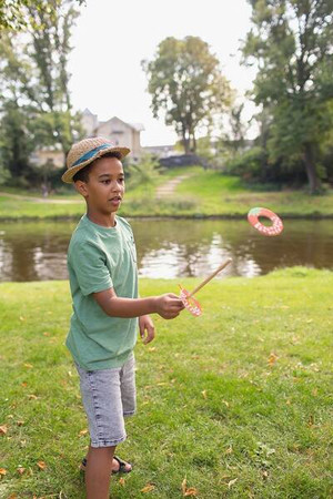 BS Toys, drewniana gra zręcznościowa Łap owoce