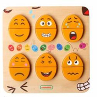 MASTERKIDZ Tablica do Nauki Emocji Drewniane Jajka jaki Humor?