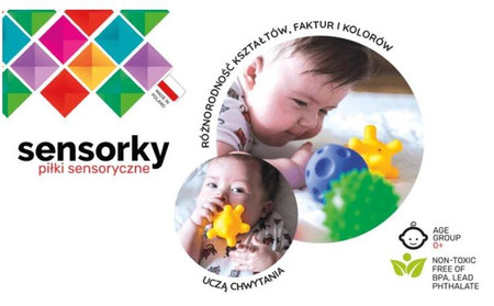 Piłeczki sensoryczne 5 sztuk w pudełku