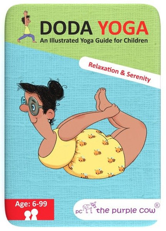 Karty Doda Yoga The Purple Cow - Joga karty z pozycjami Relaks i Spokój EN