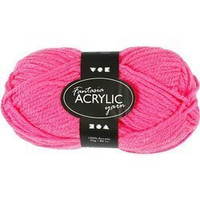 Włóczka akryl Fantasia Neon-Różowa 50 g