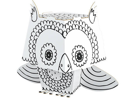 Kolorowanka 3D Cube head - Sowa 3l+ MONUMI