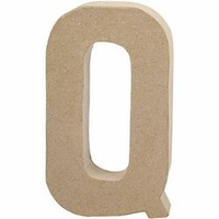 Duża litera "Q" z papier-mache