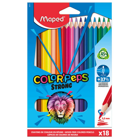 Kredki Colorpeps Strong Trójkątne 18 szt