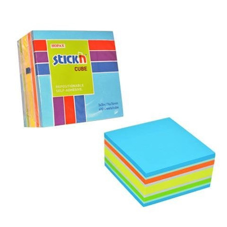 Notes Kostka 76mmx76mm Mix Nieb/Ziel. 400 Kartek