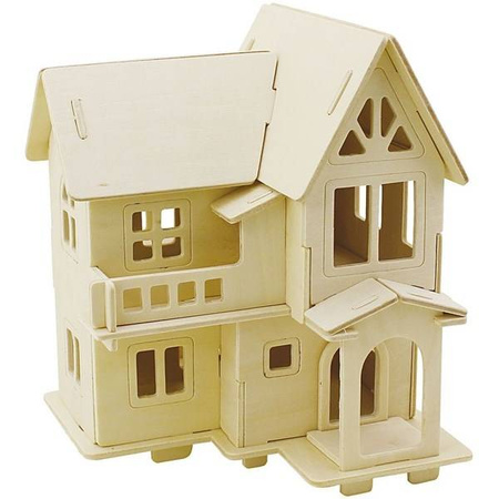 Puzzle 3D drewniane dom wariant 4
