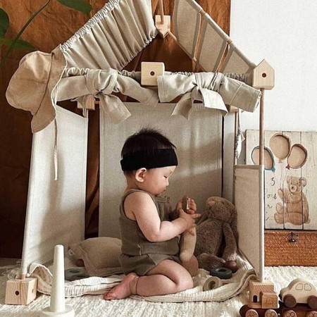 Drewniane klocki konstrukcyjne Maxi Trigonos Kernel Kreema - 44 el.