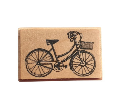 Stempel Rower z Koszykiem