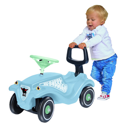 BIG Błękitny Jeździk Bobby Car Classic z uchwytem do pchania