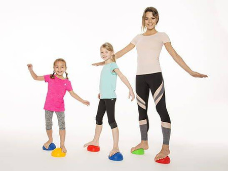 Półkula sensoryczna do masażu diamenty Czerwona