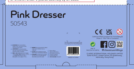 CLASSIC WORLD Drewniana Toaletka dla Dziewczynki z Lustrem + 11 akc