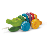Tęczowy krokodyl do ciągnięcia Plan Toys
