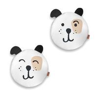 Poduszki białe ekoskóra PIESEK z uszkami 1 szt. 6 cm AKSON