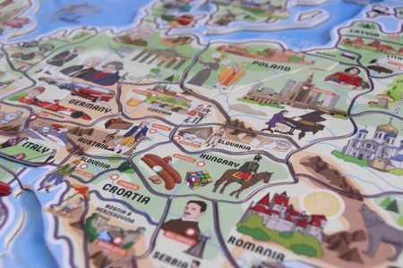 Magnetyczna mapa Europy 77x47cm