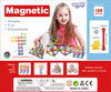 WOOPIE Klocki Magnetyczne Konstrukcyjne Układanka Kreatywna 180 el.