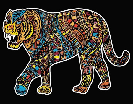 Kolorowanka Welwetowa 47x35 Tygrys