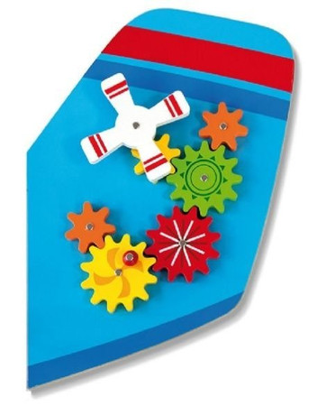 VIGA Drewniana Tablica Sensoryczna Manipulacyjna Samolot Certyfikat FSC Montessori