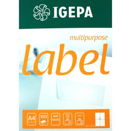 Etykiety 105x148 mm 4 szt/arkusz Igepa