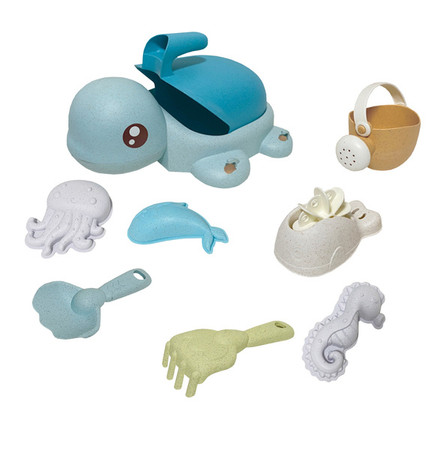 WOOPIE GREEN Zestaw do Piasku Żółwik Niebieski 8 el. BIODEGRADOWALNY ORGANICZNY MATERIAŁ