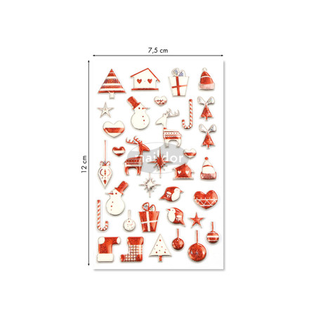 Naklejki 3D wypukłe Święta z Czerwienią