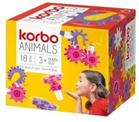 Klocki Korbo - zestaw Animals 18 elementów