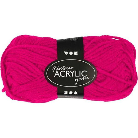 Włóczka akrylowa Fantasia Fuksjowa 50 g