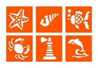 Zestaw 6 szablonów Morze