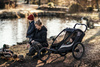 Hamax - Przyczepka rowerowa COCOON ONE z zestawem do biegania - Grey/black