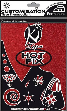 Naprasowanka arkusz 20x15cm Brokat Czerwień