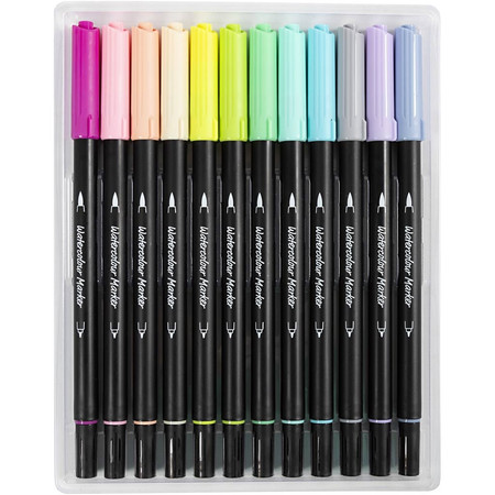 Markery akwarelowe 12 kol. pastelowych