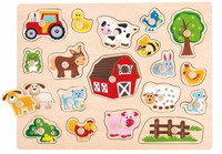 Duża drewniana układanka Na wsi