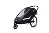Hamax - Przyczepka rowerowa BREEZE z zestawem do biegania, podwójna - Navy/cream