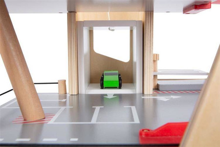 Parking dla dzieci garaż premium z myjnią, windą, stacją samochodów elektrycznych, stacją benzynową 11676- Small Foot, zabawki dla chłopców i dziewczynek