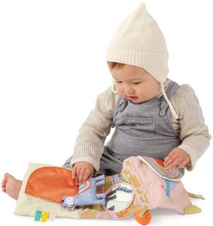 Miękka książeczka dla niemowlaka Lama 218430-Manhattan Toy, zabawki dla najmłodszych